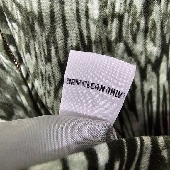 Vintage Cali & York Vest Leopard Mock Neck Zip Green Grunge Punk PM - Picture 11 of 13